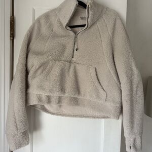 Lululemon Women's Cream Sherpa quarter-zip